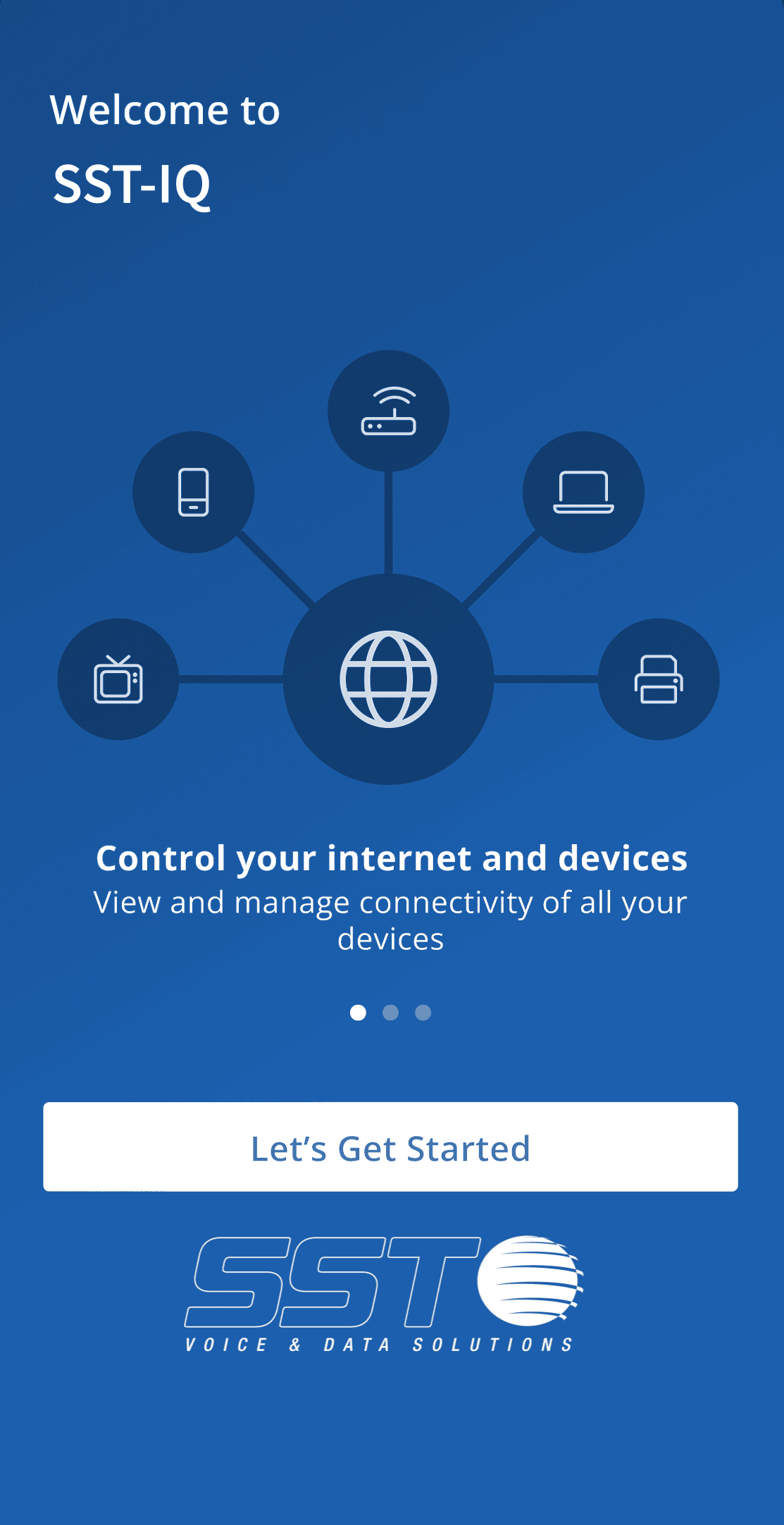 SST-IQ homescreen
